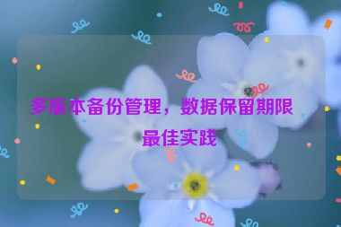 多版本備份管理，數(shù)據(jù)保留期限的最佳實(shí)踐