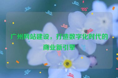 廣州網(wǎng)站建設(shè)，打造數(shù)字化時(shí)代的商業(yè)新引擎