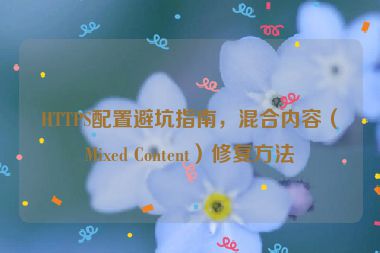 HTTPS配置避坑指南，混合內(nèi)容（Mixed Content）修復(fù)方法