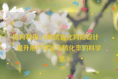 如何利用A/B測(cè)試優(yōu)化網(wǎng)站設(shè)計(jì)？提升用戶體驗(yàn)與轉(zhuǎn)化率的科學(xué)方法
