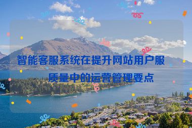 智能客服系統(tǒng)在提升網(wǎng)站用戶服務(wù)質(zhì)量中的運(yùn)營(yíng)管理要點(diǎn)