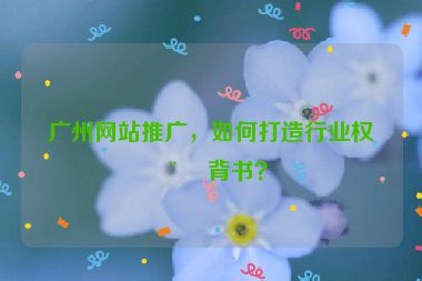 廣州網(wǎng)站推廣，如何打造行業(yè)權(quán)威背書？