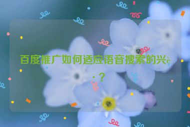 百度推廣如何適應(yīng)語(yǔ)音搜索的興起？