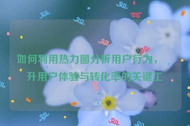 如何利用熱力圖分析用戶行為，提升用戶體驗與轉化率的關鍵工具