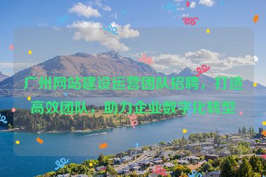 廣州網(wǎng)站建設(shè)運(yùn)營團(tuán)隊招聘，打造高效團(tuán)隊，助力企業(yè)數(shù)字化轉(zhuǎn)型
