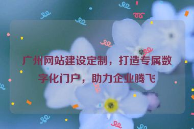 廣州網(wǎng)站建設(shè)定制，打造專屬數(shù)字化門戶，助力企業(yè)騰飛