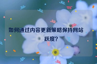 如何通過(guò)內(nèi)容更新策略保持網(wǎng)站活躍度？