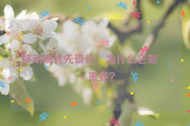 移動(dòng)端優(yōu)先設(shè)計(jì)，為什么它如此重要？