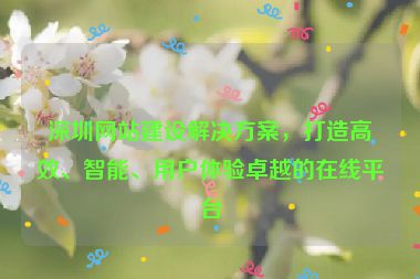 深圳網(wǎng)站建設解決方案，打造高效、智能、用戶體驗卓越的在線平臺