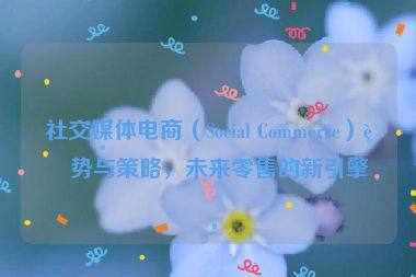 社交媒體電商（Social Commerce）趨勢與策略，未來零售的新引擎