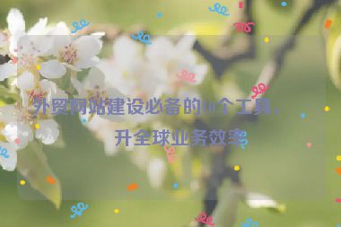 外貿(mào)網(wǎng)站建設(shè)必備的10個(gè)工具，提升全球業(yè)務(wù)效率