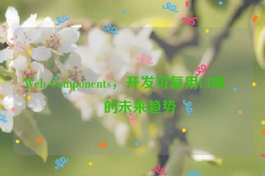 Web Components，開(kāi)發(fā)可復(fù)用UI組件的未來(lái)趨勢(shì)