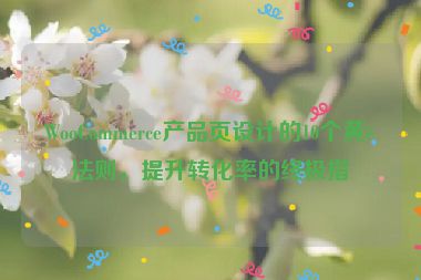 WooCommerce產(chǎn)品頁(yè)設(shè)計(jì)的10個(gè)黃金法則，提升轉(zhuǎn)化率的終極指南