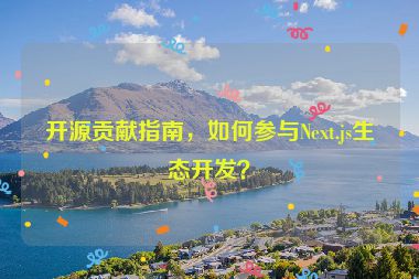 開源貢獻指南，如何參與Next.js生態(tài)開發(fā)？