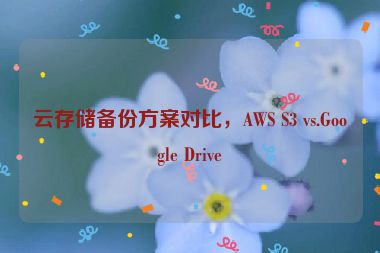 云存儲備份方案對比，AWS S3 vs.Google Drive