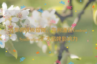分發(fā)的終極指南，如何通過(guò)Content Syndication擴(kuò)大品牌影響力