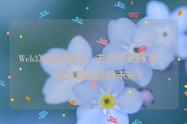 Web3.0網(wǎng)站建設(shè)，去中心化技術(shù)如何重塑互聯(lián)網(wǎng)未來(lái)？