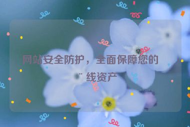網(wǎng)站安全防護，全面保障您的在線資產(chǎn)
