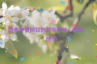 避免使用同款仿款等字眼，確保原創(chuàng)性