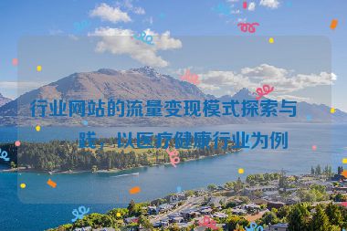 行業(yè)網(wǎng)站的流量變現(xiàn)模式探索與實(shí)踐，以醫(yī)療健康行業(yè)為例