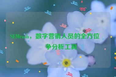 SEMrush，數(shù)字營銷人員的全方位競爭分析工具