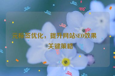 元標簽優(yōu)化，提升網(wǎng)站SEO效果的關(guān)鍵策略