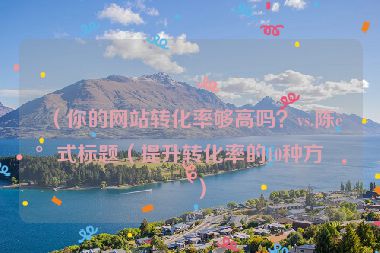 （你的網(wǎng)站轉(zhuǎn)化率夠高嗎？vs.陳述式標(biāo)題（提升轉(zhuǎn)化率的10種方法）