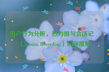用戶行為分析，熱力圖與會話記錄（Session Recording）的深度解析
